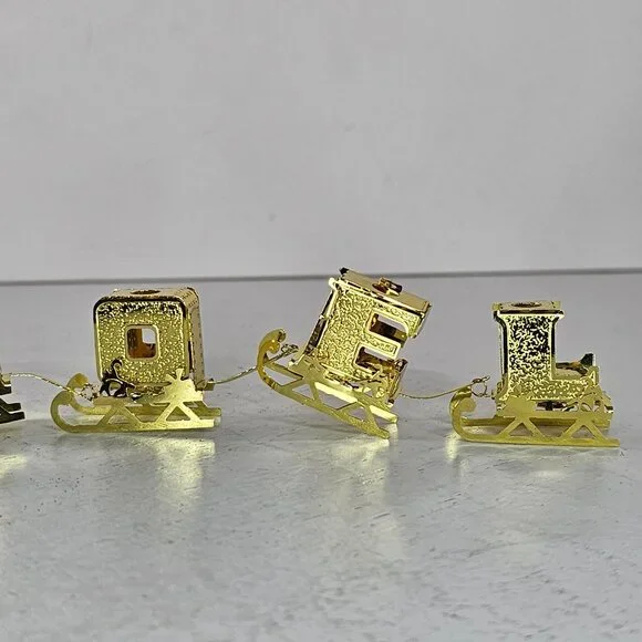 Oriental Trading Company Reindeer Noel Sleigh Gold Candle Holder - Picture 4 of 8